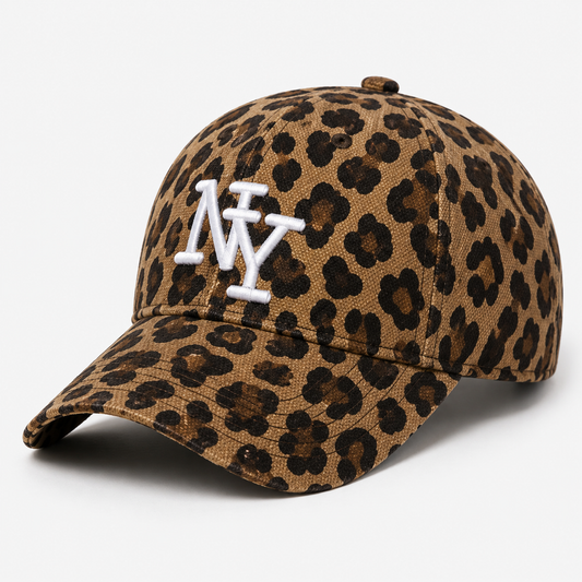 Leopard Print NY Baseball Cap 🐆
